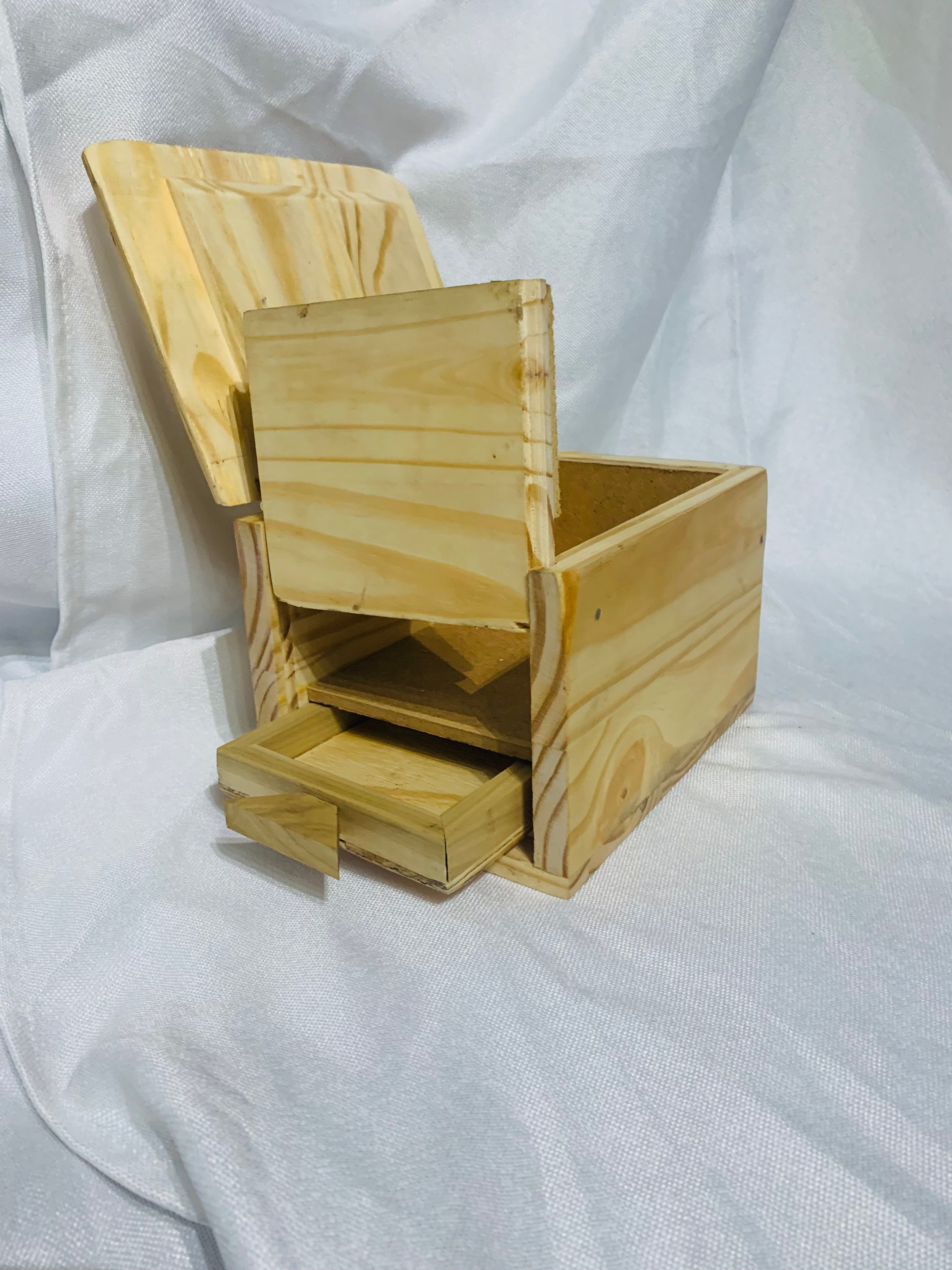 Secret Compartment Wood Box